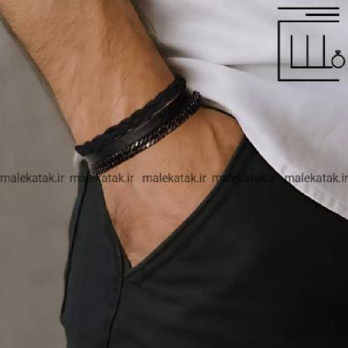 دستبند چرمی متین