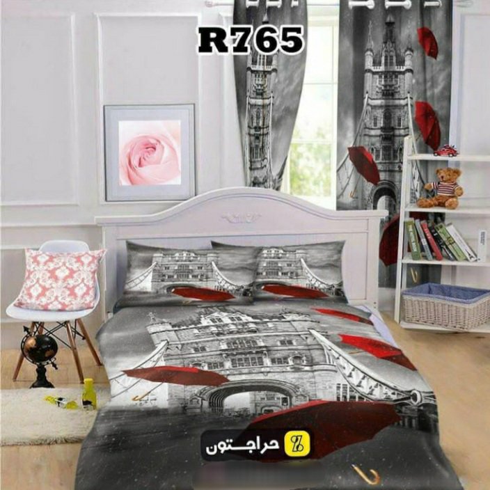 روتختی یک نفره  طرح  ایفل سه بعدی جنس میکروتترون  مناسب کودک و نوجوان  برای تخت90