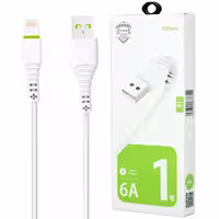 کابل آیفونی فست شارژ CAZA X02 Pro 6A 1m