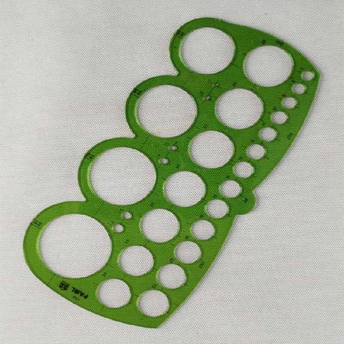 خطکش شابلون دایره فابل