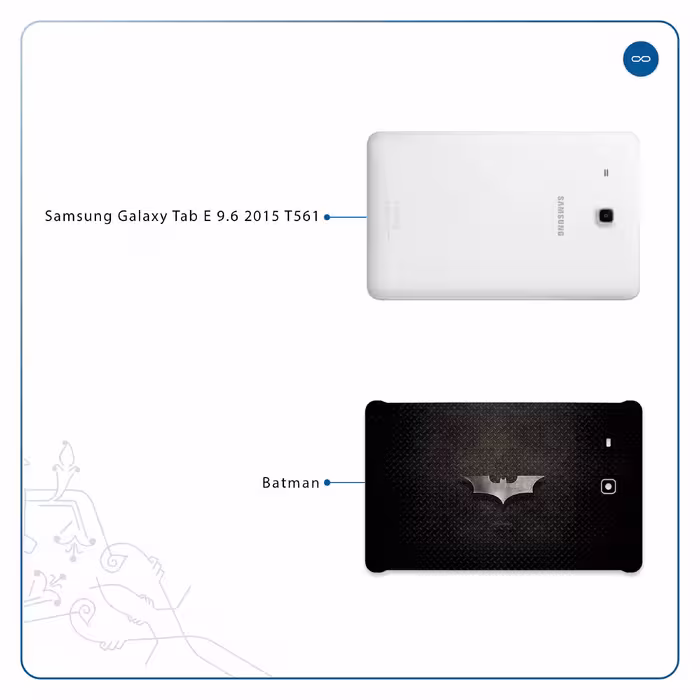 برچسب پوششی ماهوت مدل Batman مناسب برای تبلت سامسونگ Galaxy Tab E 9.6 2015 T561