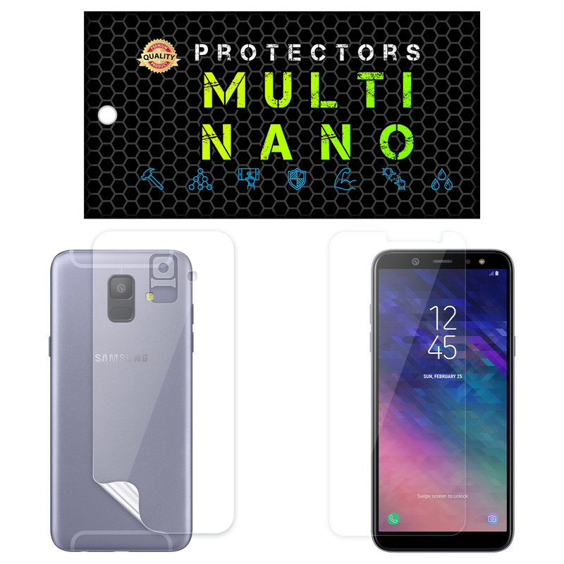 محافظ صفحه نمایش مولتی نانو مدل X-SFT مناسب برای گوشی موبایل سامسونگ Galaxy A6 2018 به همراه محافظ پشت گوشی | کالا برتری