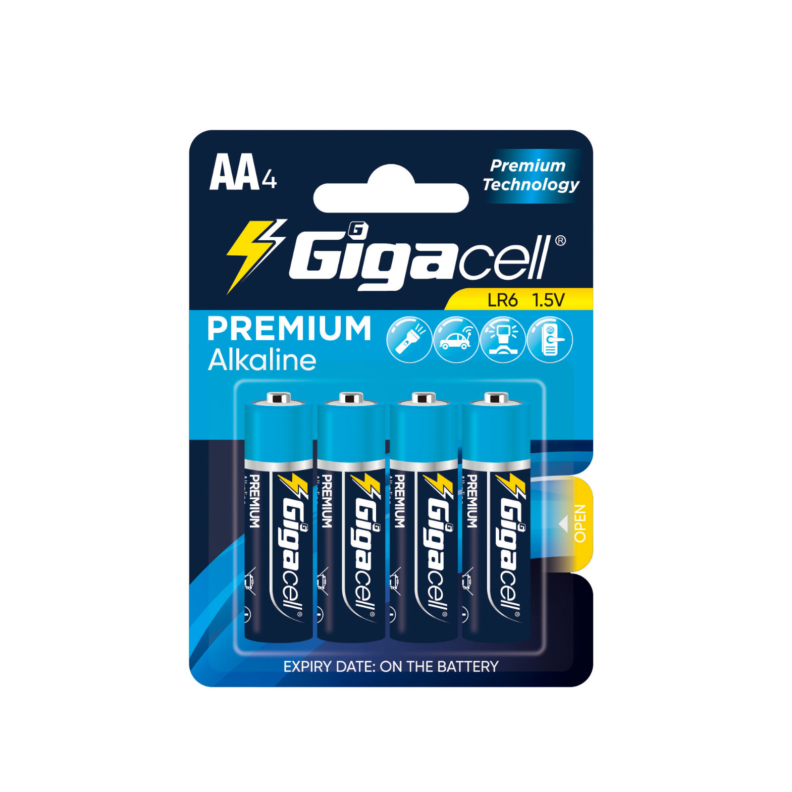 باتري قلمي گيگاسل مدل Permium Alkaline بسته 4 عددي