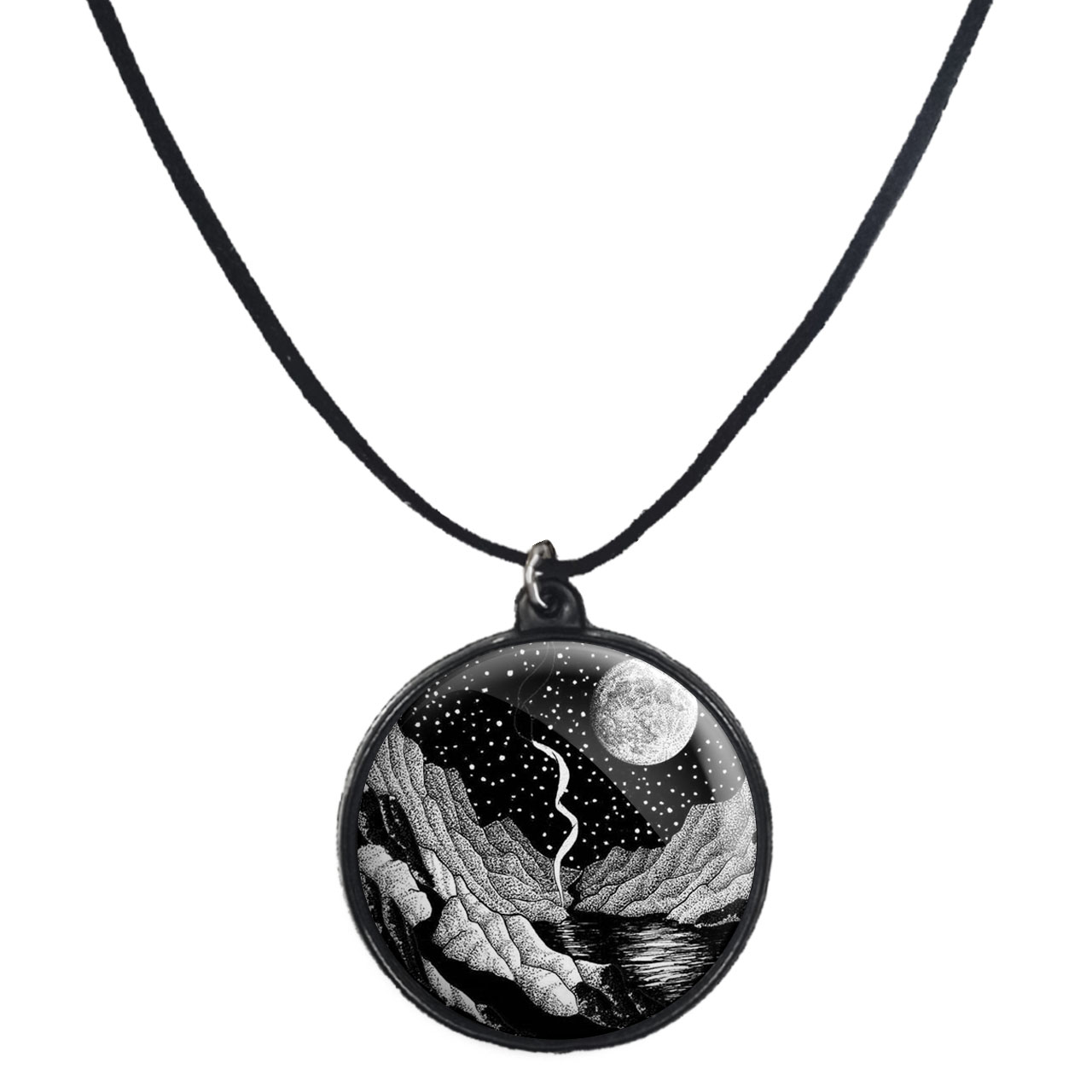 گردنبند پرمانه طرح هوا فضا و فضانورد کد pmb.4391 مدل دو طرفه