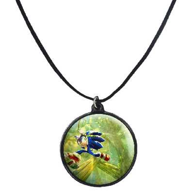 گردنبند پرمانه طرح سونیک کد pmb.15039 مدل دو طرفه