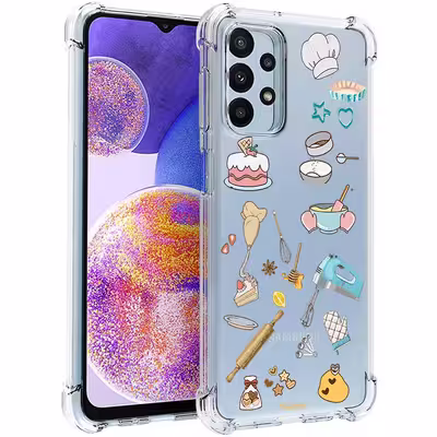 کاور طرح شیرینی پزی مناسب برای گوشی موبایل سامسونگ Galaxy A23 