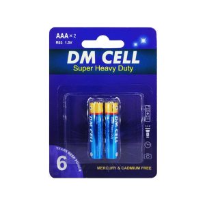 باتری نیم قلمی DM CELL کارت 2 عددی