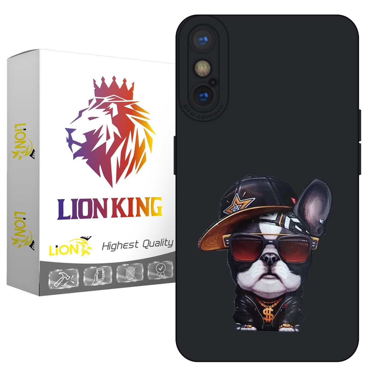 کاور لاین کینگ مدل بولداگ مناسب برای گوشی موبایل اپل iPhone X/Xs