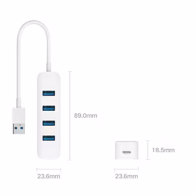 هاب 4 پورت USB3.0 شیائومی مدل XMFXQ01QM