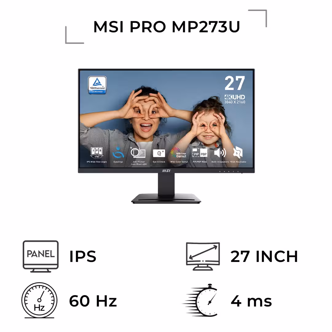 مانیتور ام اس آی مدل PRO MP273U سایز 27 اینچ