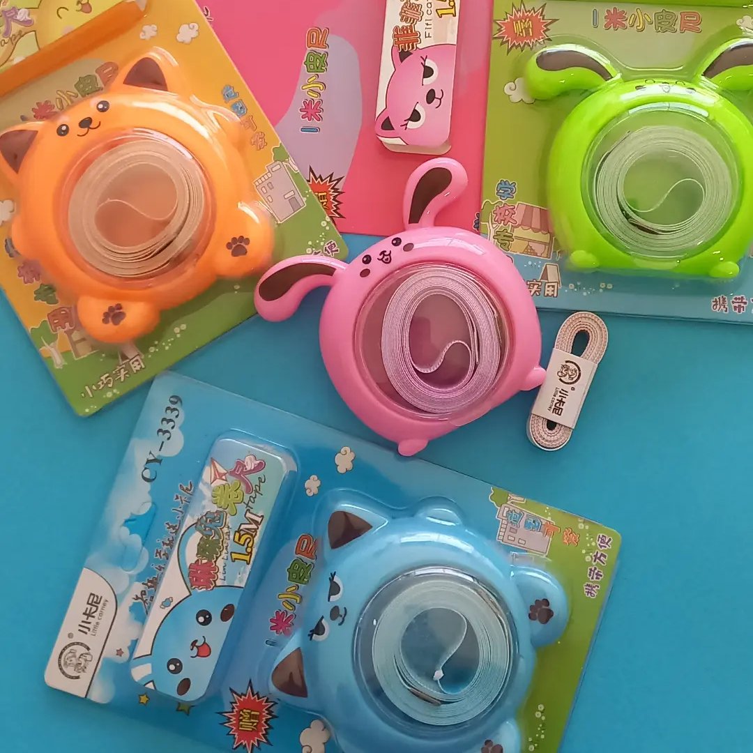 متر عروسکی ...دارای دومتر یکی 150سانت و یکی 100 سانت.فقط نارنجی و ابی موجوده 