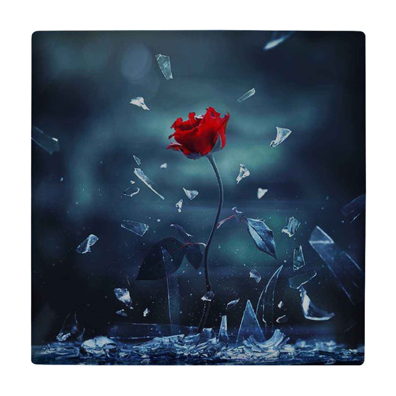 کاشی طرح گل رز و شیشه شکسته کد wk700