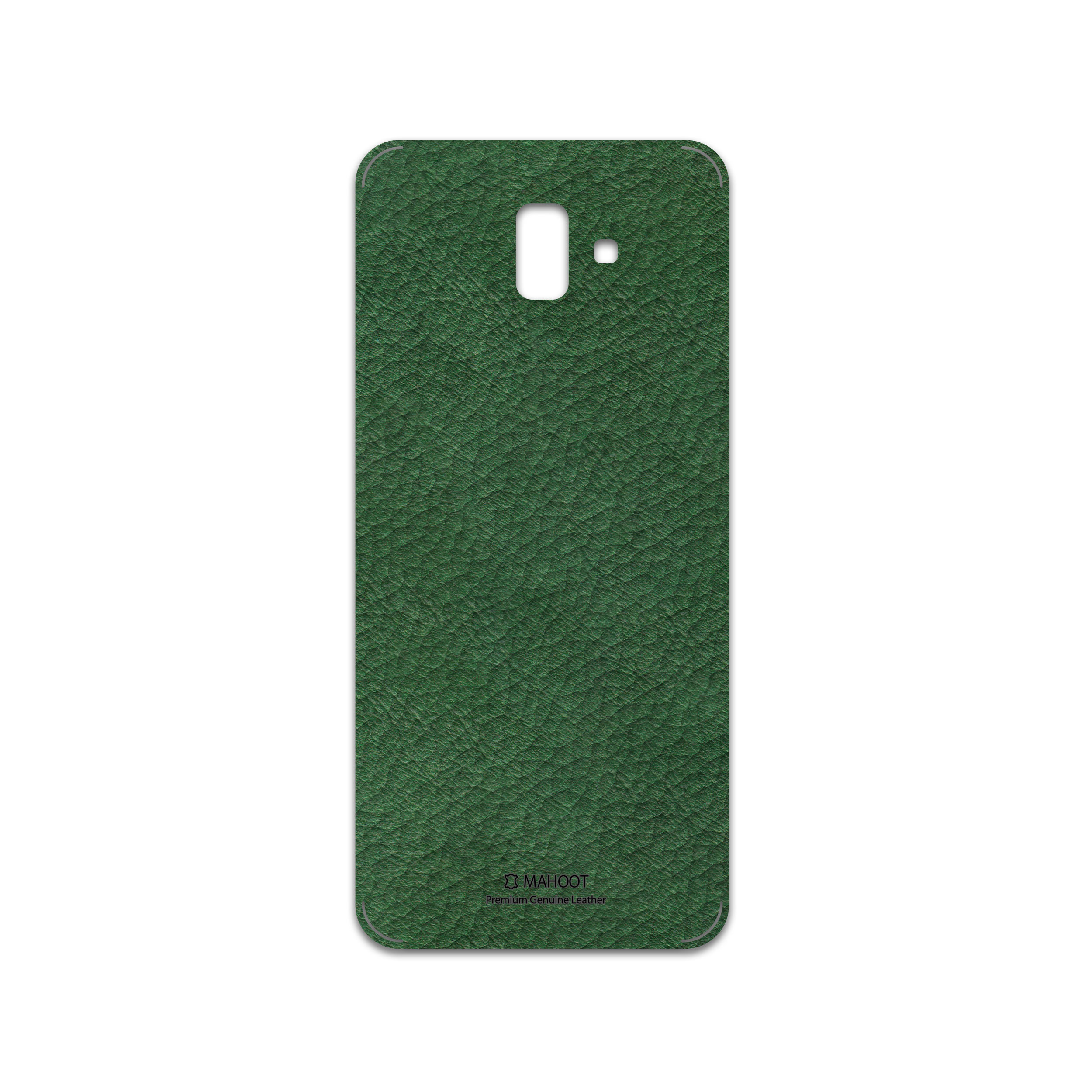 برچسب پوششی ماهوت مدل Green-Leather مناسب برای گوشی موبایل سامسونگ Galaxy J6 Plus