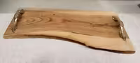 سینی چوبی رستیک دسته دار | hesamwood
