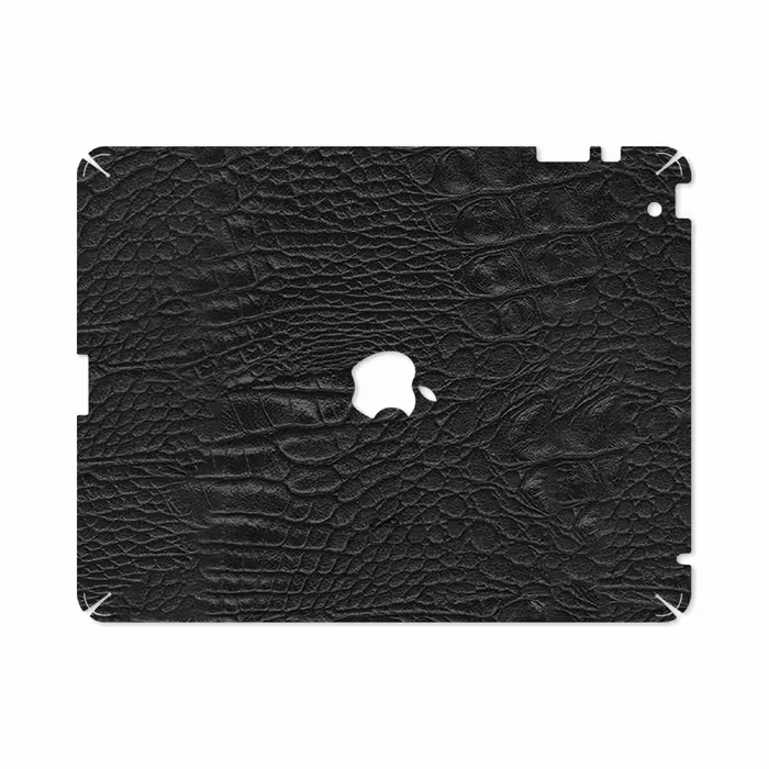 برچسب پوششی ماهوت مدل Black-Crocodile-Leather مناسب برای تبلت اپل iPad 2 2011 A1395