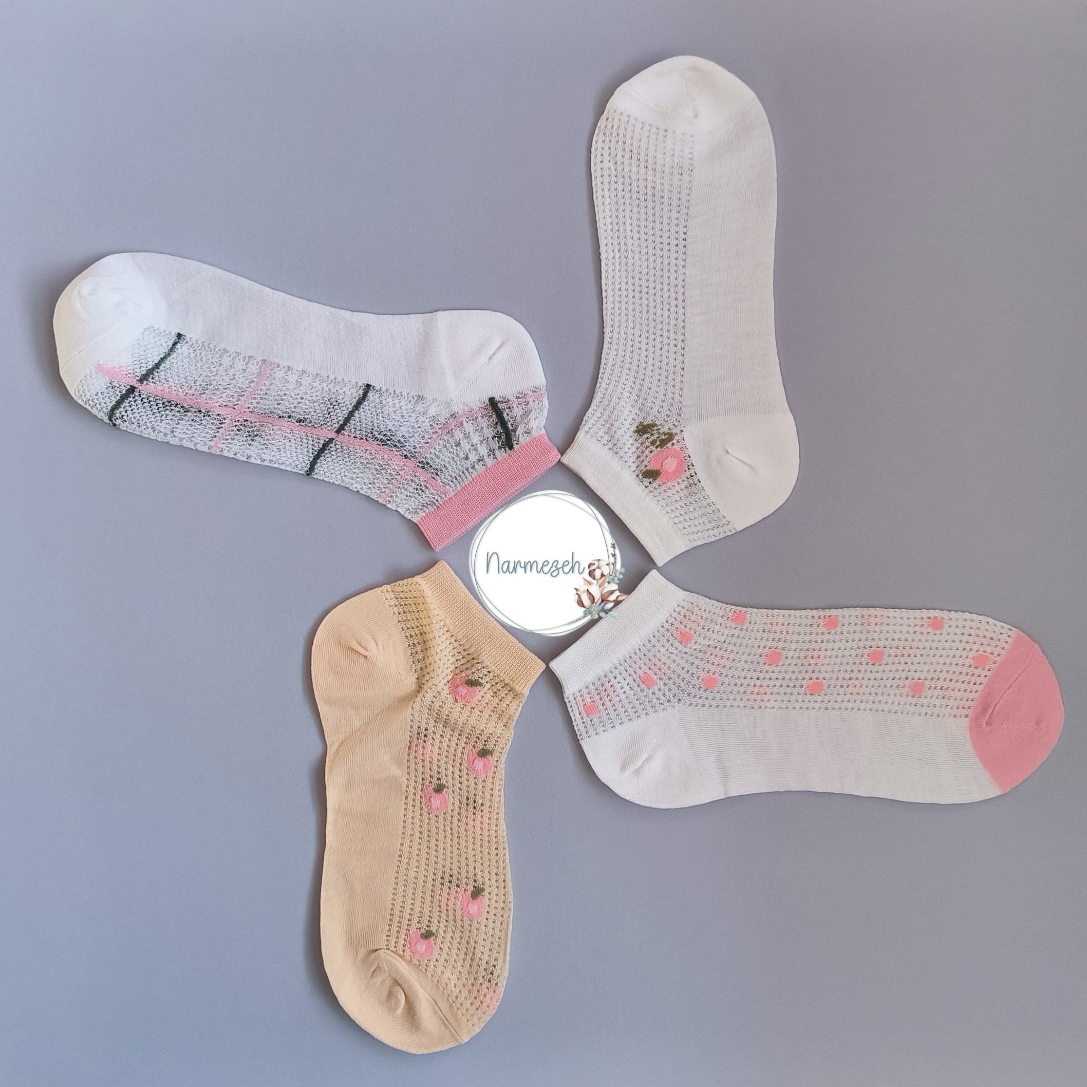 جوراب مچی نخی سوزنی تابستونی