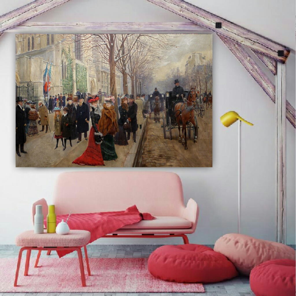  تابلو بوم طرح منظره کدBH595