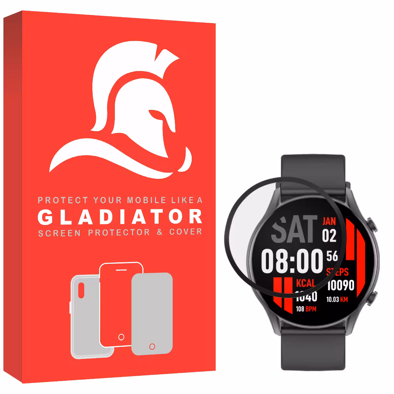 محافظ صفحه نمایش گلادیاتور مدل GWP1000 مناسب برای ساعت هوشمند کیسلکت Calling Watch KR