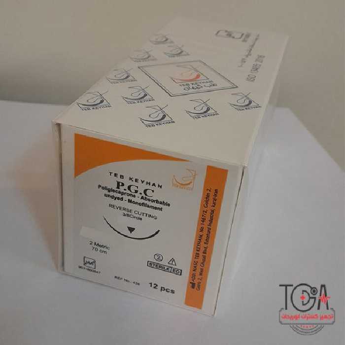 نخ بخیه مونوکریل 4/0 کات کیهان طب