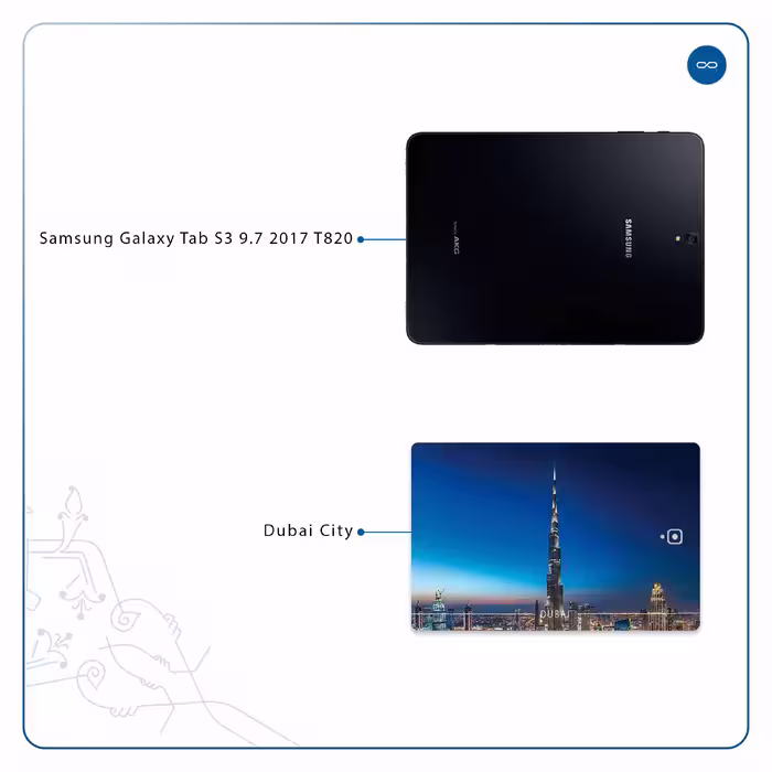 برچسب پوششی ماهوت مدل Dubai City مناسب برای تبلت سامسونگ Galaxy Tab S3 9.7 2017 T820