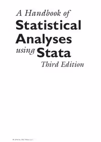 خرید و دانلود نسخه کامل کتاب Handbook of Statistical Analyses Using Stata, Third Edition (English and Mandarin Chinese Edition)