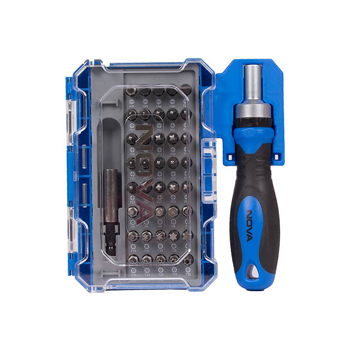 مجموعه 42 عددی سری بکس و پیچ گوشتی نووا مدل NTS 1335