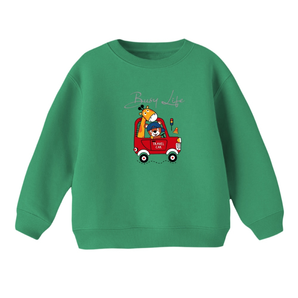 سویشرت بچگانه مدل زرافه کد 16 رنگ سبز