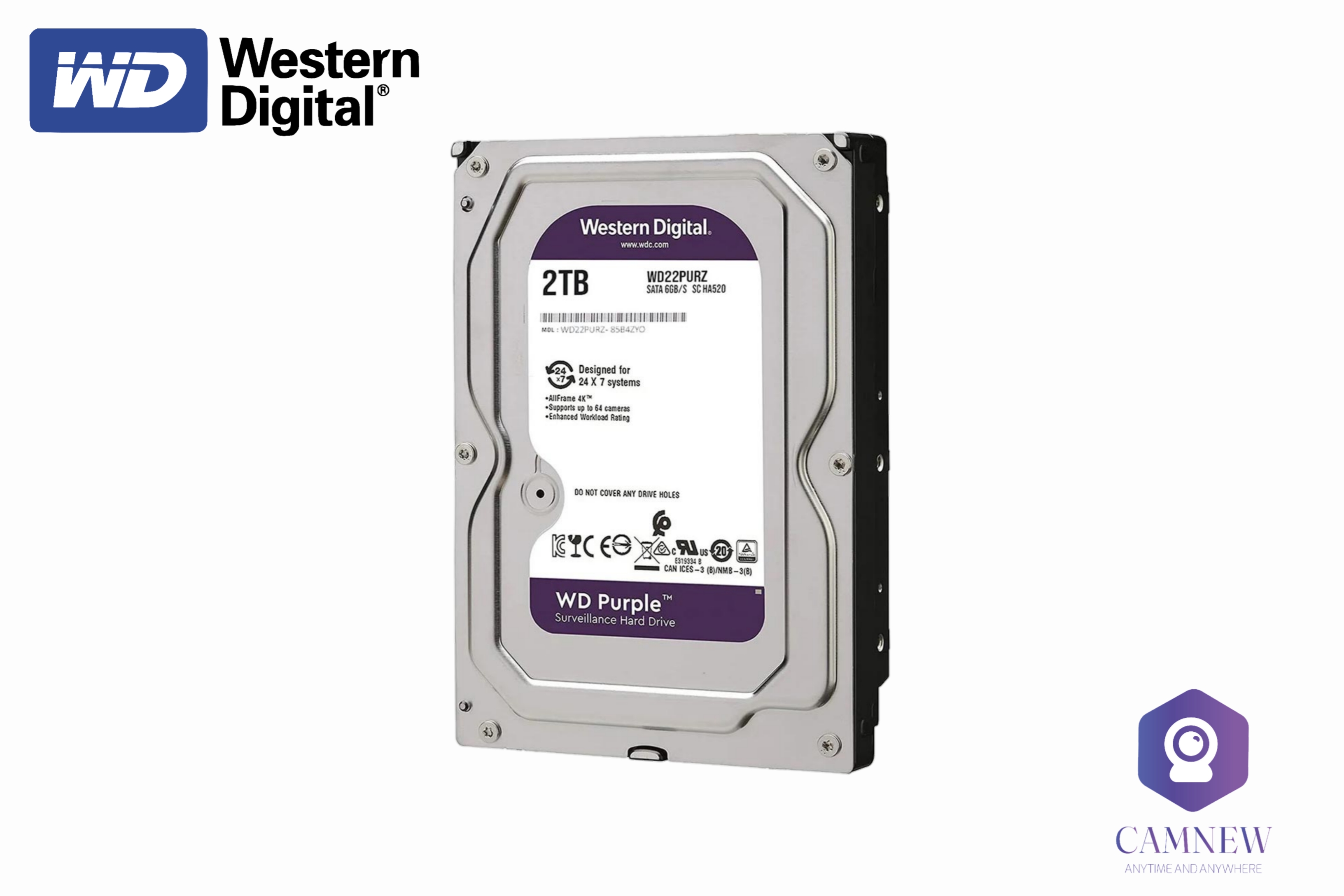 هارد دو ترابایت وسترن بنفش اصلی | فروشگاه کم نیو