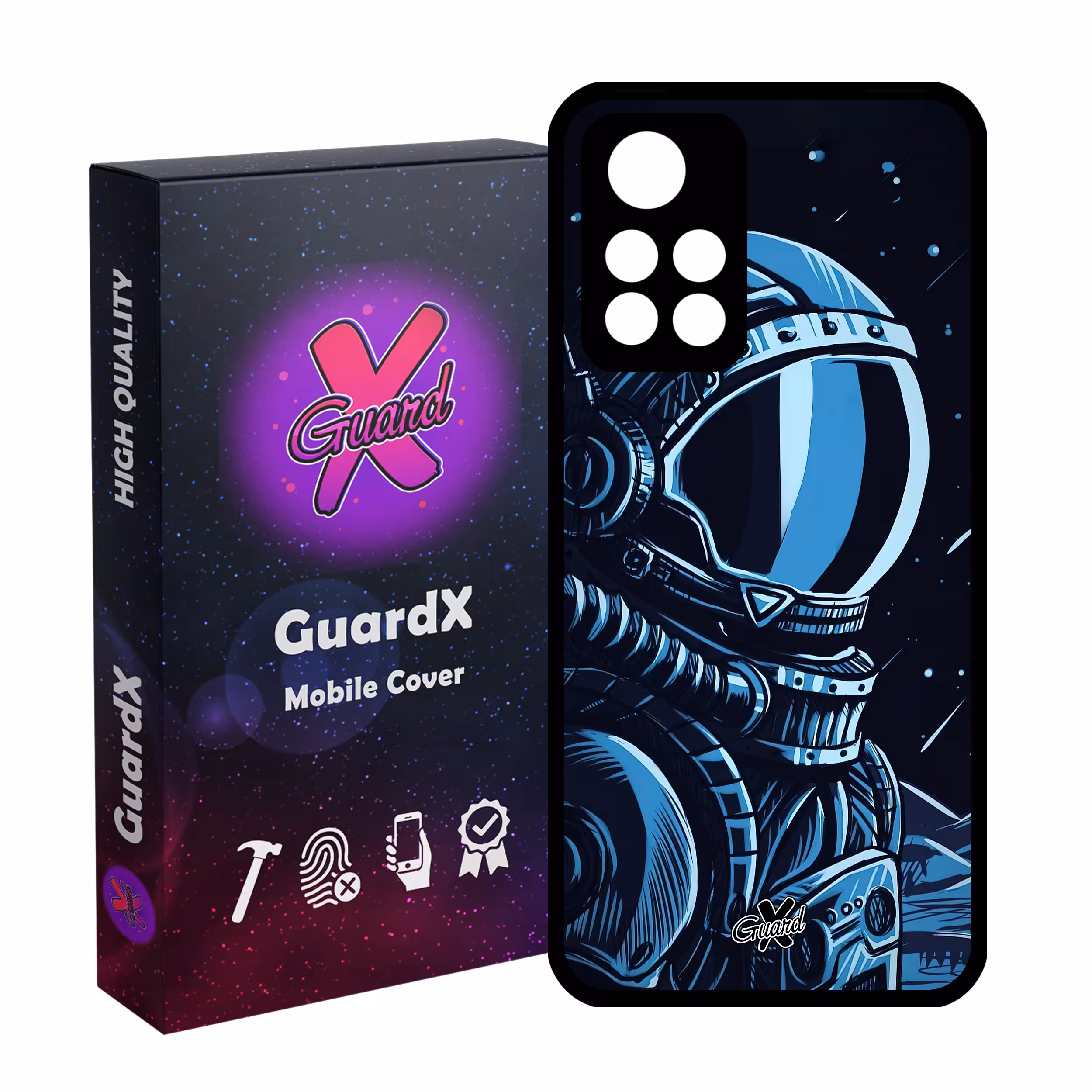 کاور گارد ایکس طرح فضانورد مدل Glass10473 مناسب برای گوشی موبایل شیائومی Poco M4 Pro 5G/Redmi Note 11T 5G/Redmi Note 11S 5G