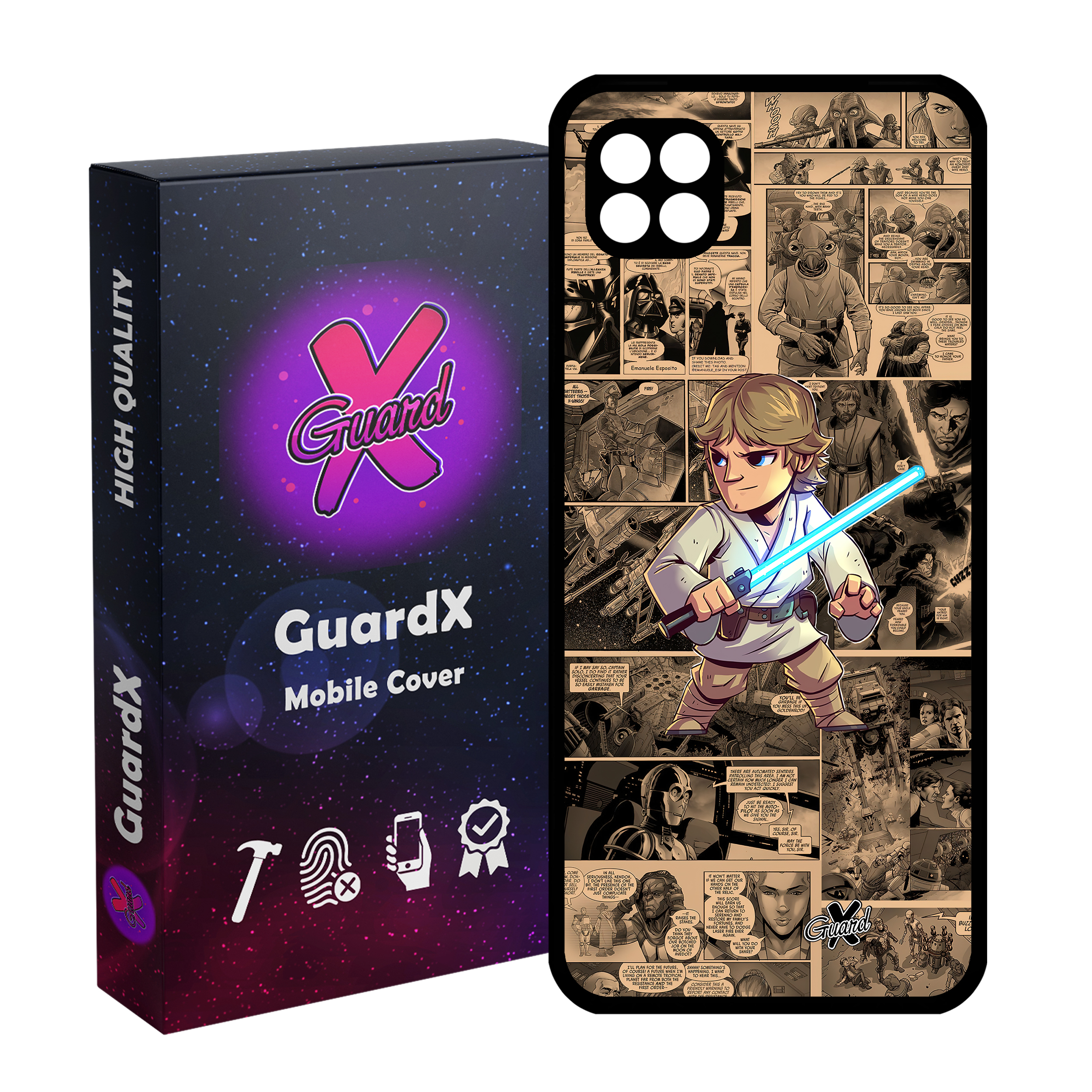 کاور گارد ایکس طرح جنگ ستارگان مدل Glass10525 مناسب برای گوشی موبایل سامسونگ Galaxy A22 5G