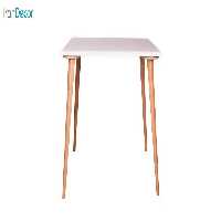 میز ناهار خوری چهار نفره چوبی مربع مدل TC2 از استیل هامون