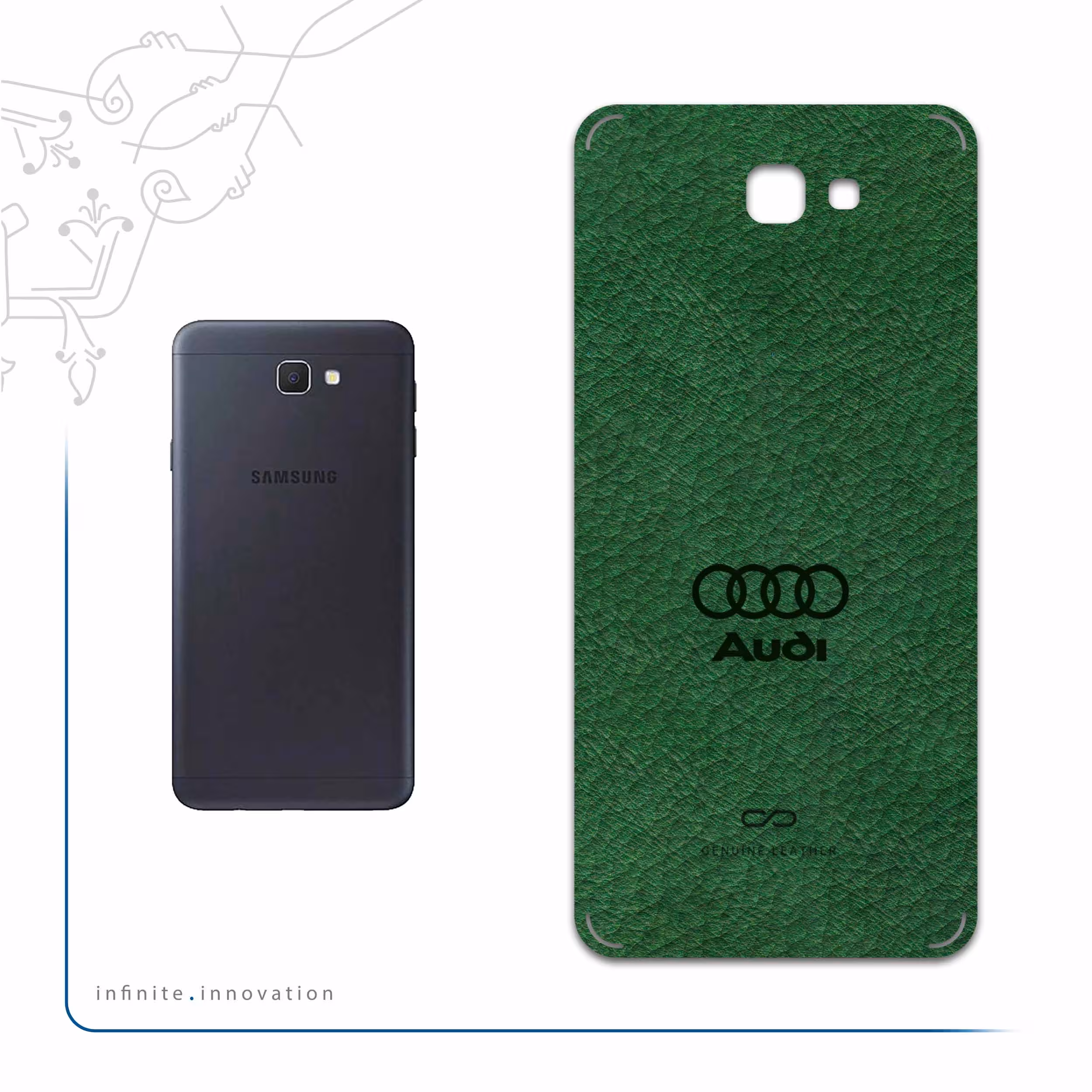 برچسب پوششی ماهوت مدل GL-AUDI مناسب برای گوشی موبایل سامسونگ Galaxy J7 Prime