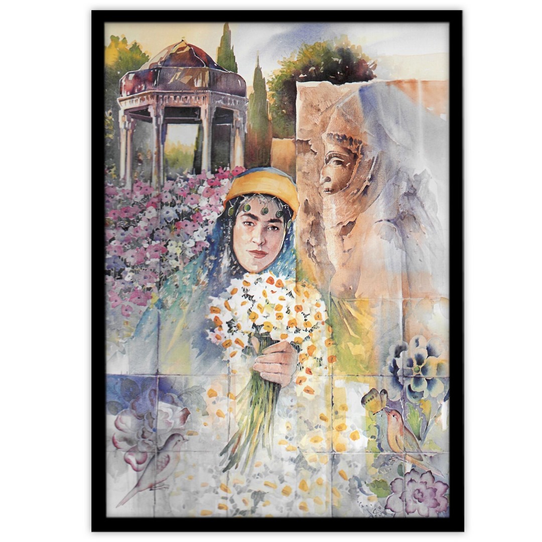 تابلو بکلیت طرح نقاشی ایران شیراز مقبره ی حافظ مدل B-15444