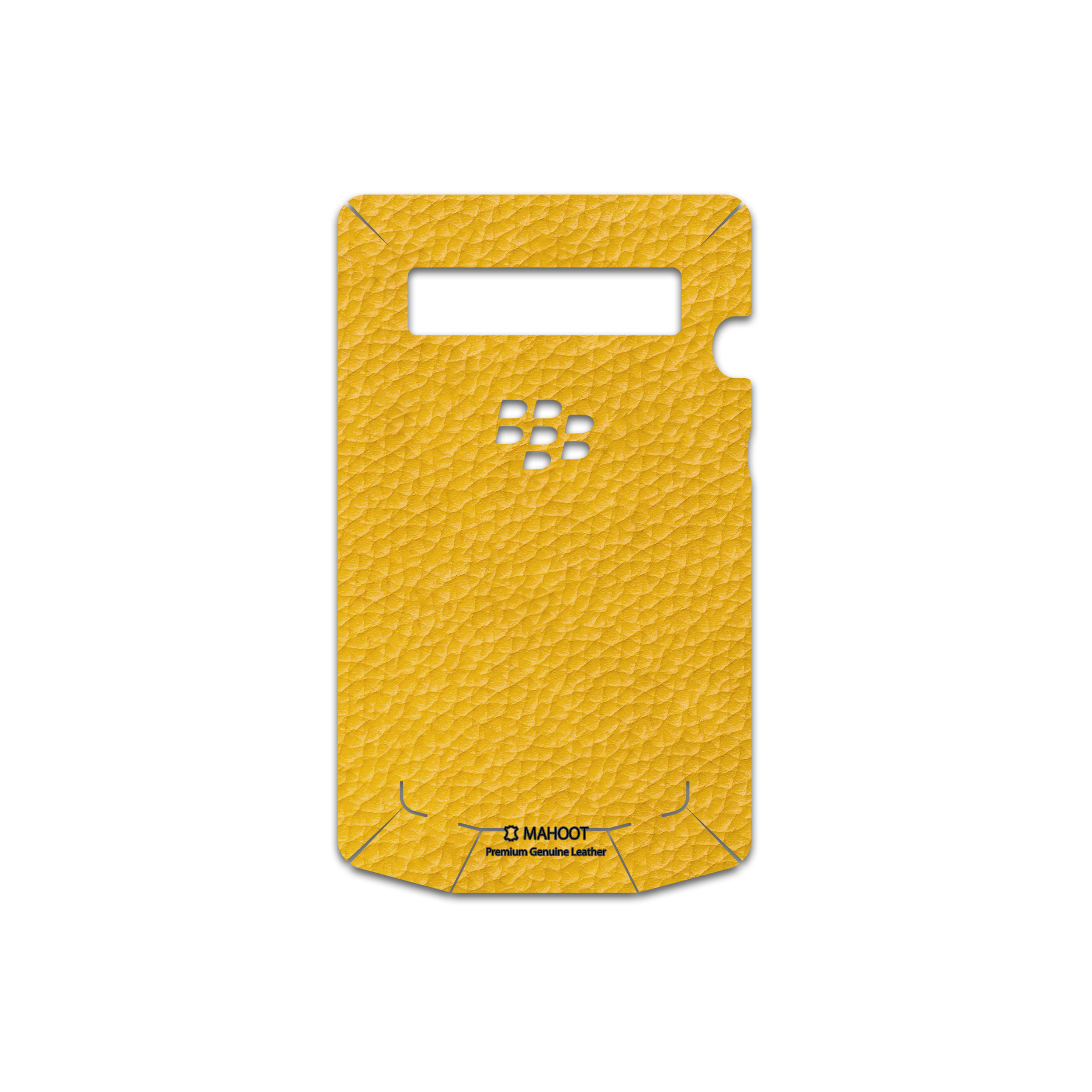 برچسب پوششی ماهوت مدل Mustard-Leather مناسب برای گوشی موبایل بلک بری Porsche Design P9981
