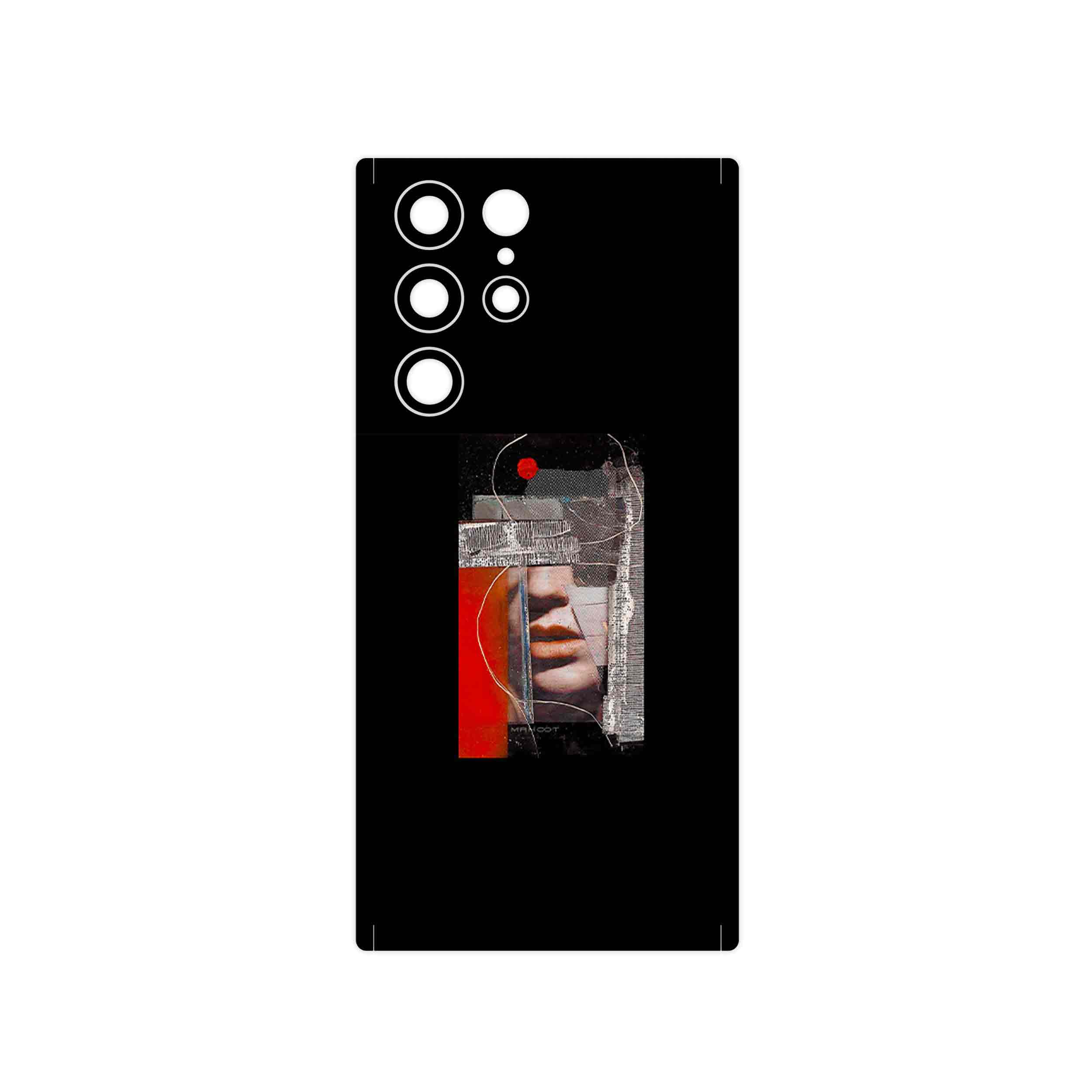 برچسب پوششی ماهوت مدل Collage of Mouth مناسب برای گوشی موبایل سامسونگ Galaxy S22 Ultra 5G