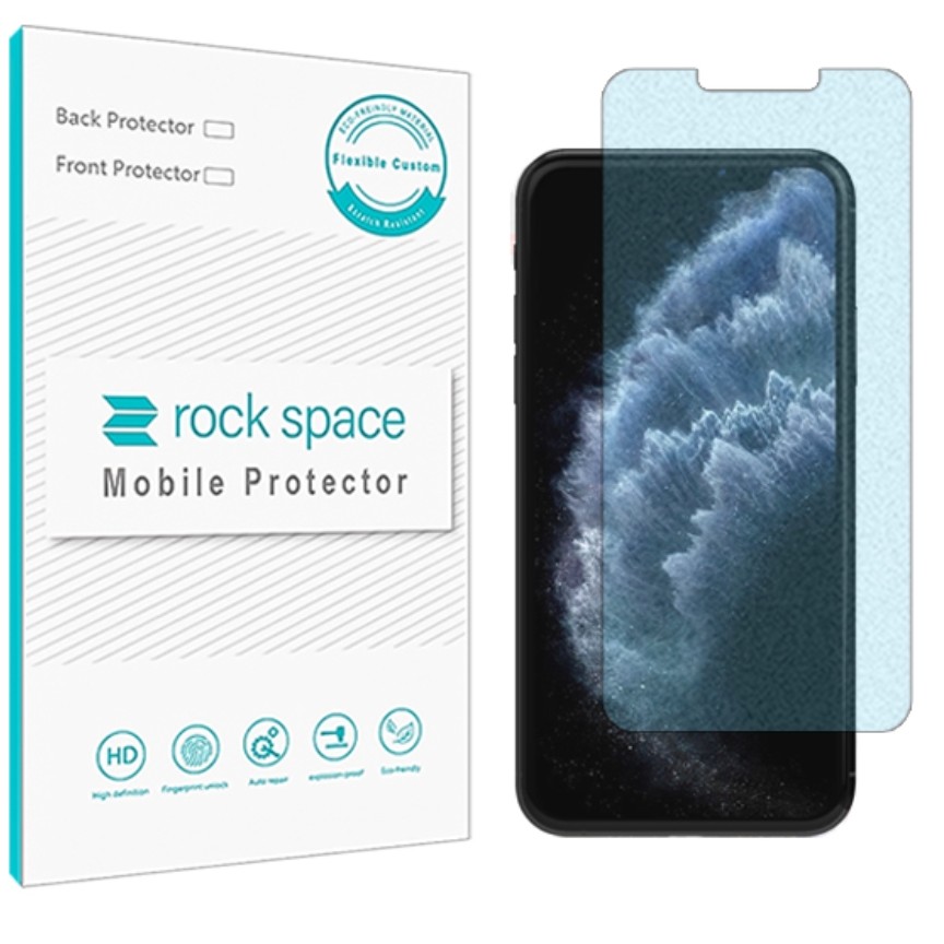  گلس نانو مات بلوکات (ضد اشعه آبی) و ضد ضربه آیفون ip 11 pro برند راک اسپیس   