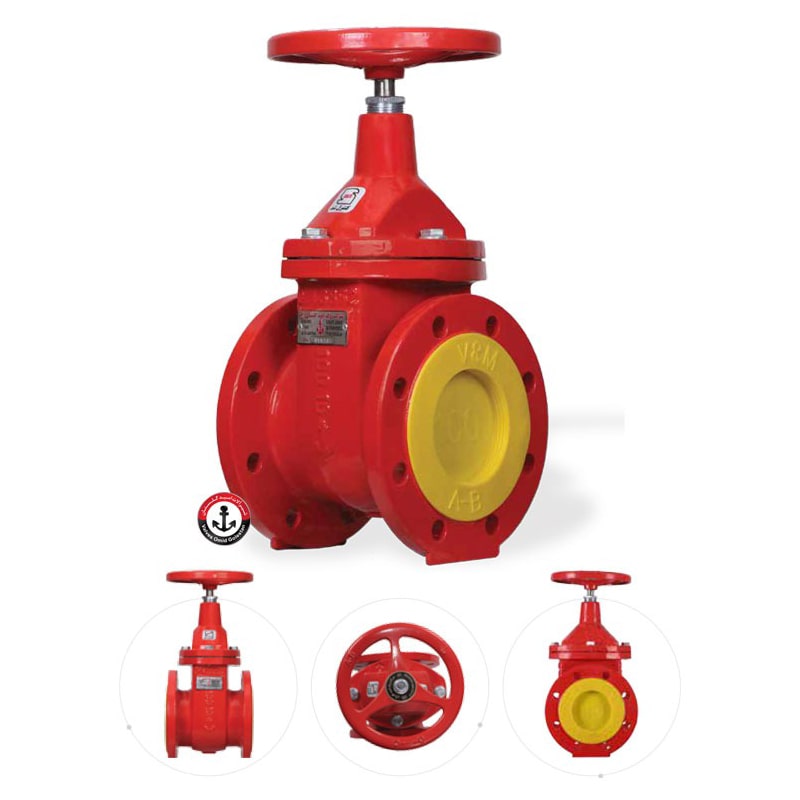 شیرفلکه کشویی زبانه فلزی داکتیل (نشکن) PN16