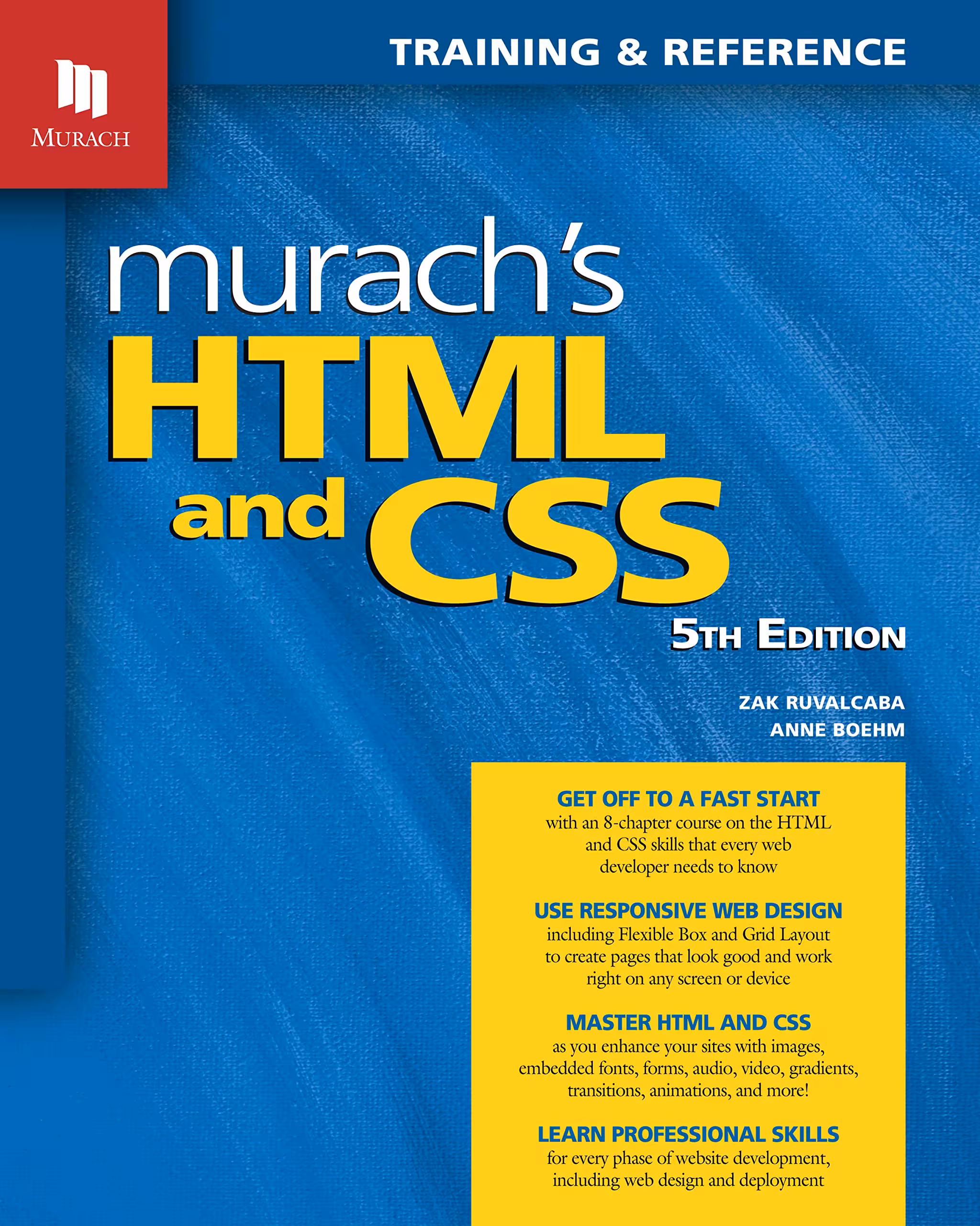 خرید و دانلود نسخه کامل کتاب Murach's HTML and CSS (5th Edition)