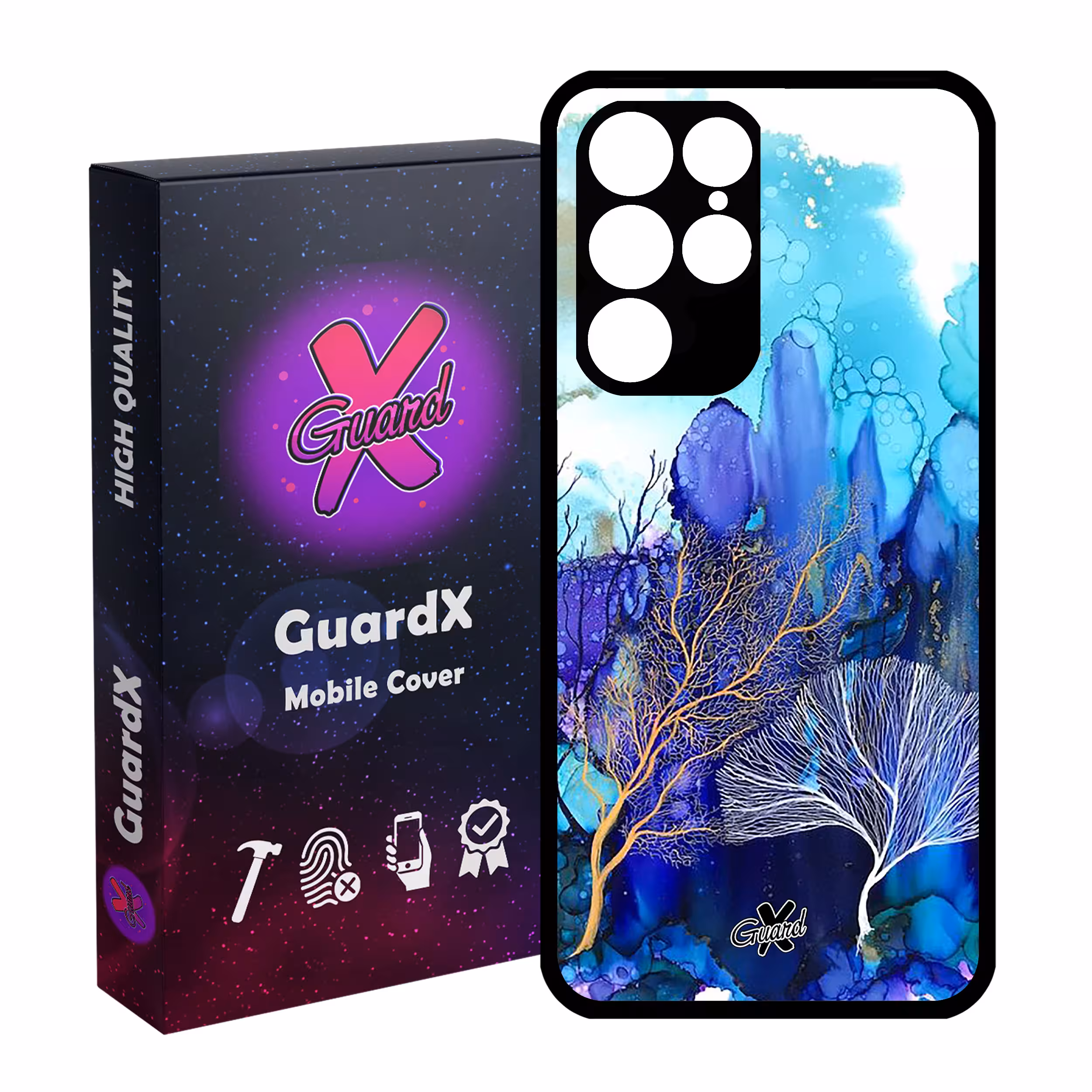 کاور گارد ایکس طرح آبرنگی مدل Glass10292 مناسب برای گوشی موبایل سامسونگ Galaxy S22 Ultra