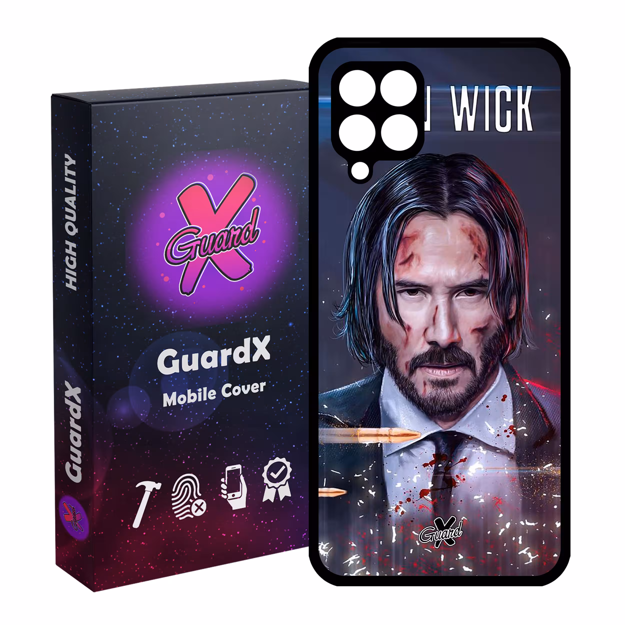 کاور گارد ایکس طرح John Wick مدل Glass10145 مناسب برای گوشی موبایل سامسونگ Galaxy A12