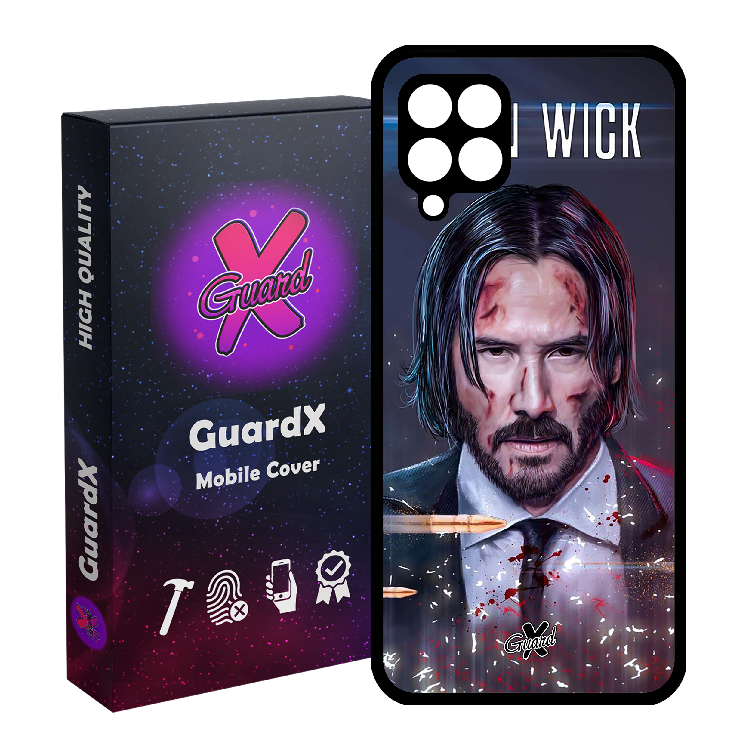 کاور گارد ایکس طرح John Wick مدل Glass10145 مناسب برای گوشی موبایل سامسونگ Galaxy A12