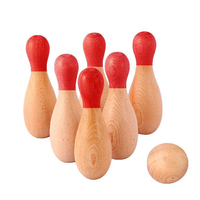 اسباب بازی بولینگ مدل چوبی 08 مجموعه 7 عددی