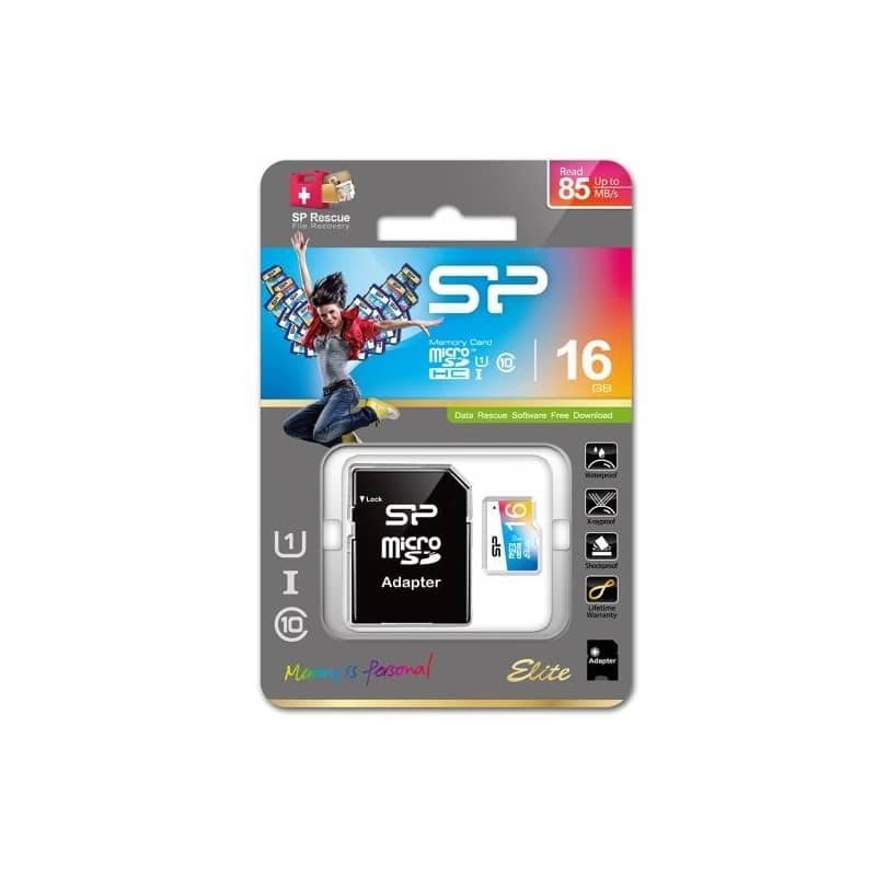 کارت حافظه  سیلیکون پاور  16g  کلاس 10  همراه با  آداپتور  SD (گارانتی متین)