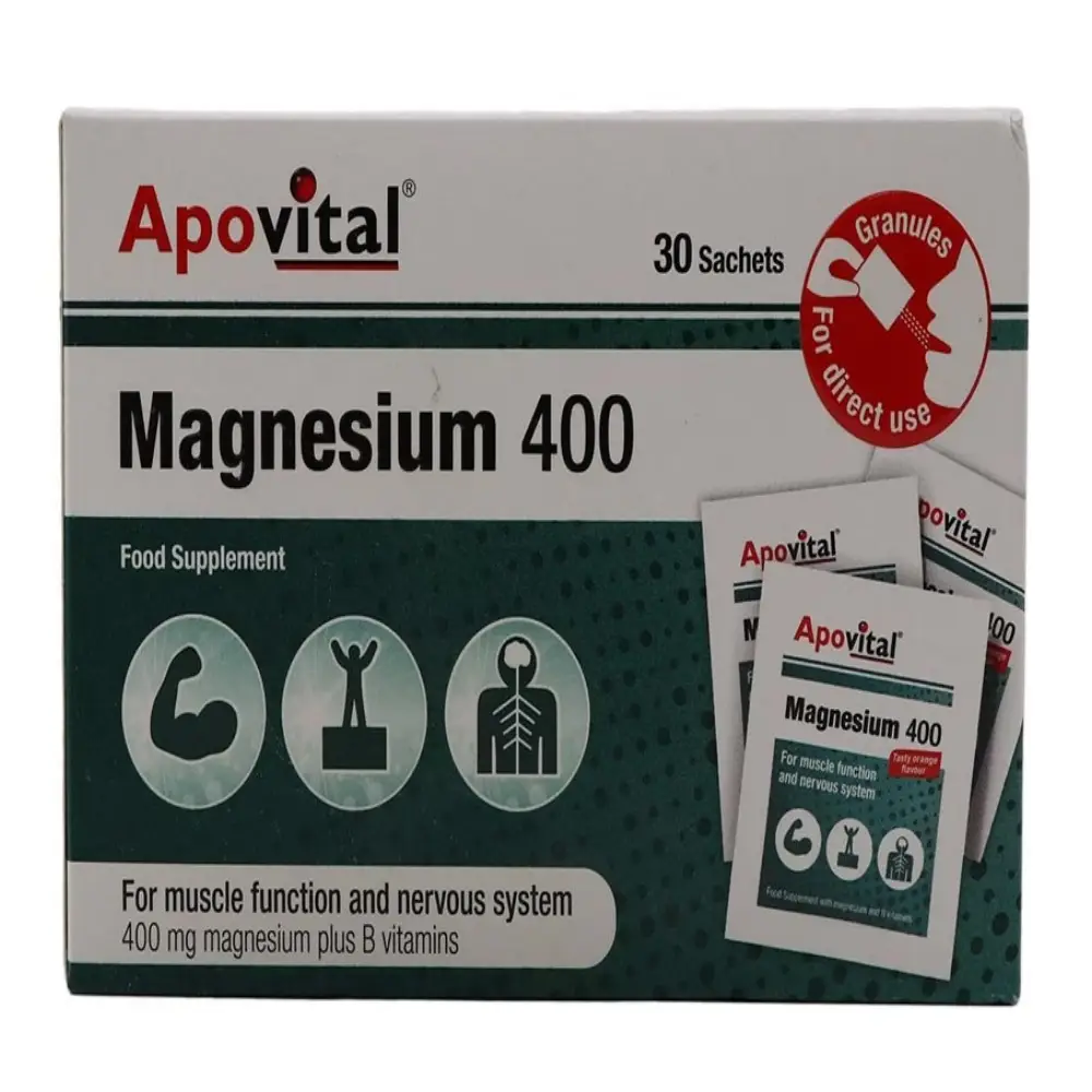 ساشه منیزیم 400 میلی گرمی آپوویتال 30 عددی