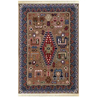 گلیم ماشینی جزیره طرح ارغوان مدل BE-8-VAN