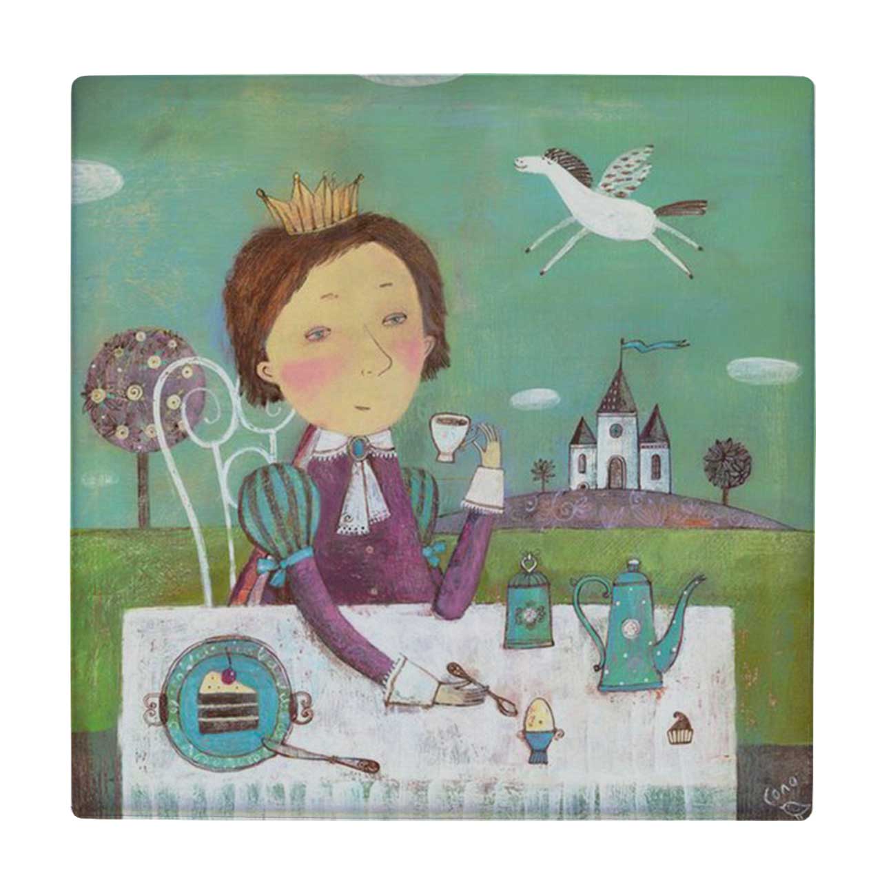 زیر لیوانی طرح نقاشی بانو و میز صبحانه کد 4074958_2843