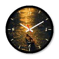 ساعت دیواری بزرگ راویتا طرح مرد نقاشی قایق کد 3590