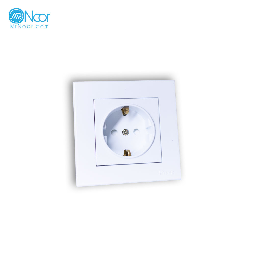 پریز ارت دار توکار با مغزی پلاستیکی پارت 5155 - مستر نور