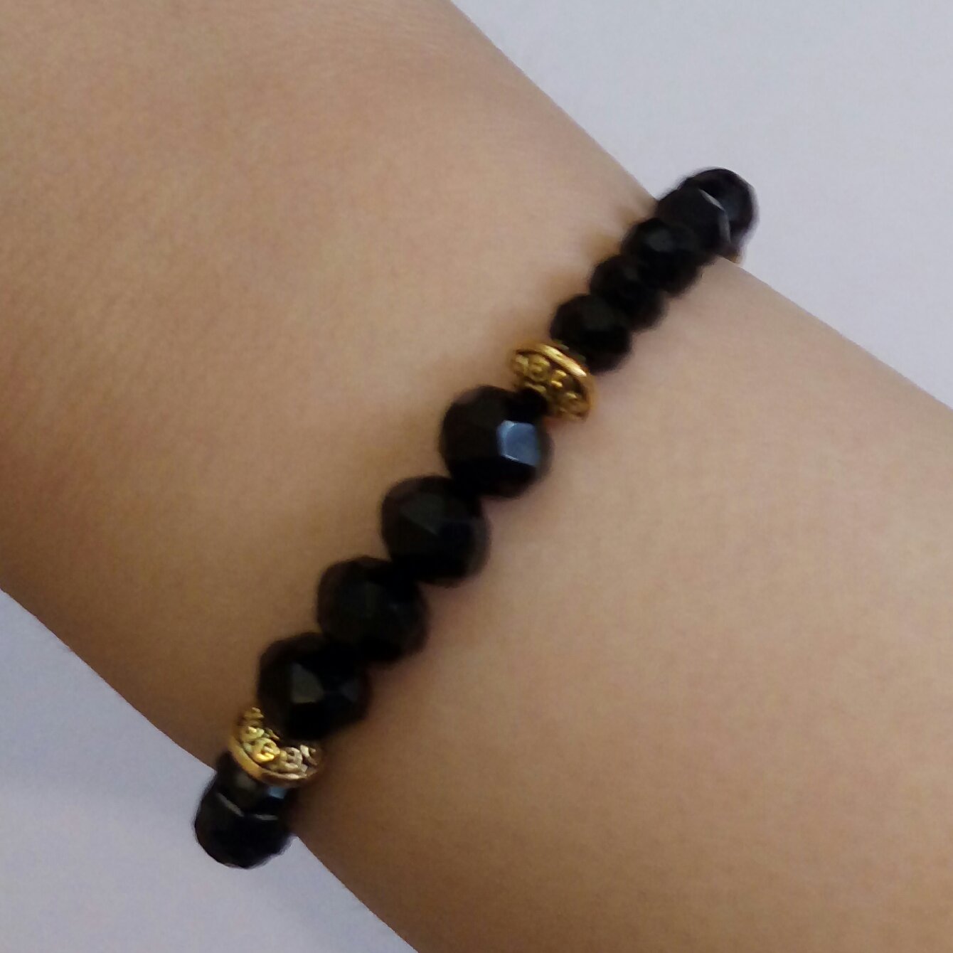 دستبند کریستالی مشکی