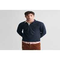 تی شرت یقه پولو آبی مردانه آرم مناسب و با رنگ Gant